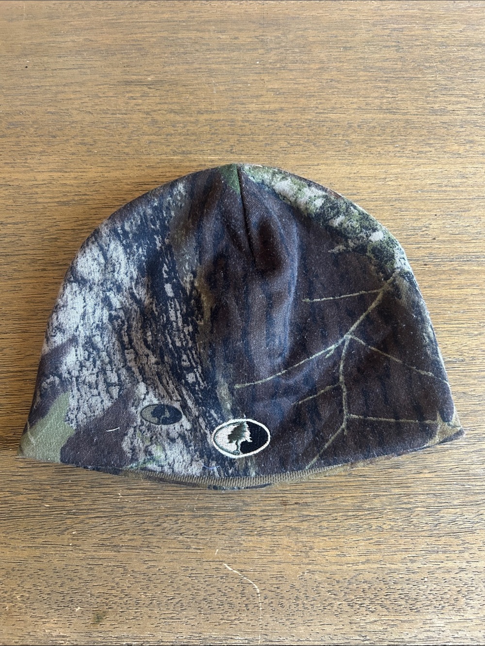 Mossy Oak Y2K APX Scent Stop Beanie Hat Featuring Trees And Branch Camouflages.